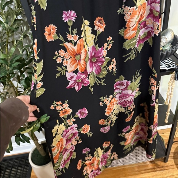 Jones New York Black floral Sleeveless Maxi Dress size 6 - Picture 5 of 9